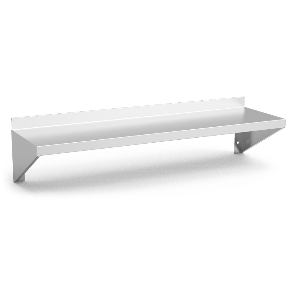ESTANTE MURAL INOX CON PETO