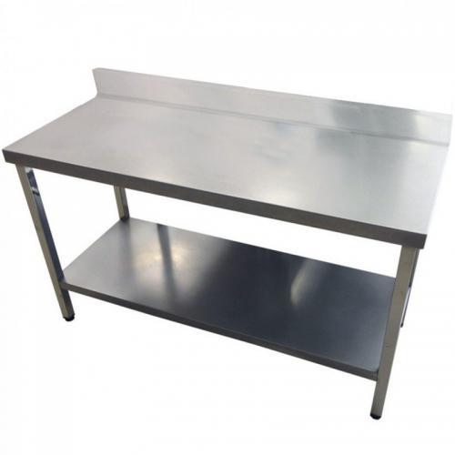 MESA INOX MURAL CON ESTANTE