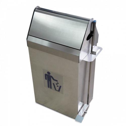 PAPELERA BASCULANTE ACERO INOX