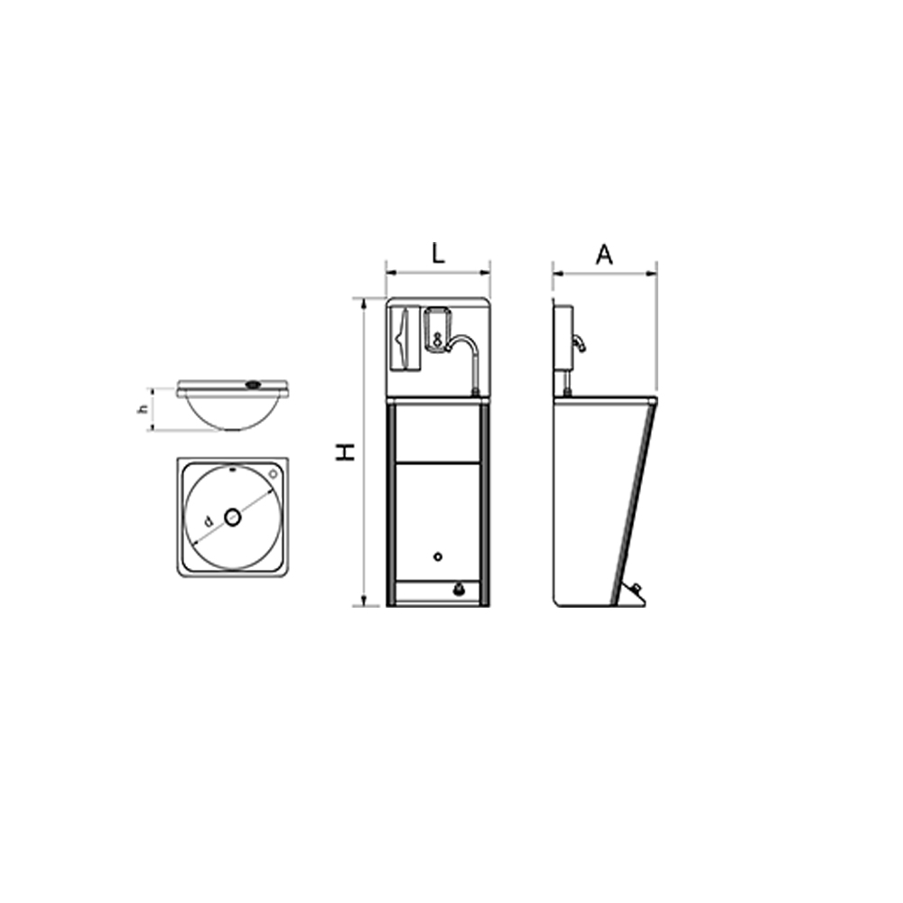 REGIS.PIE INTEGRAL WASHBASIN - Image 3