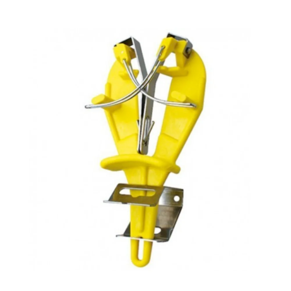 MANUAL KNIFE SHARPENER, BENCH MOUNTED, YELLOW POLYETHYLENE