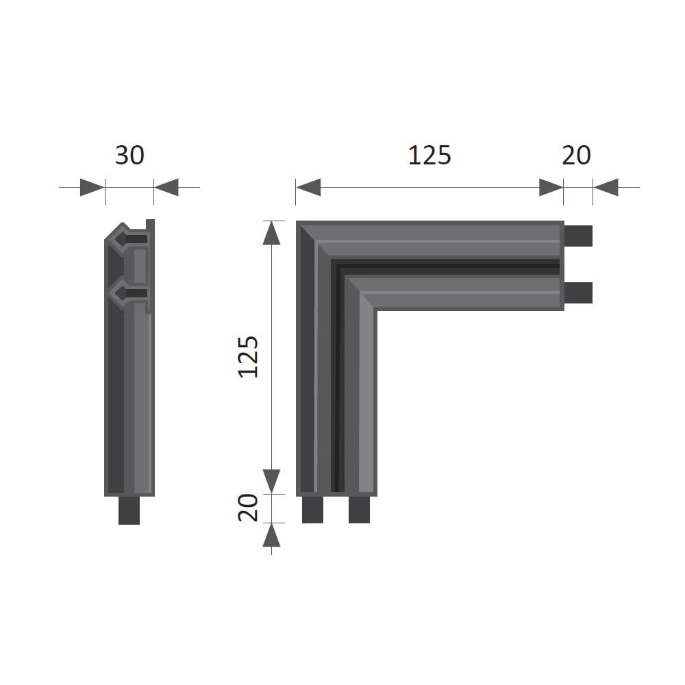 Ángulo para burlete G-67 – imagen 2