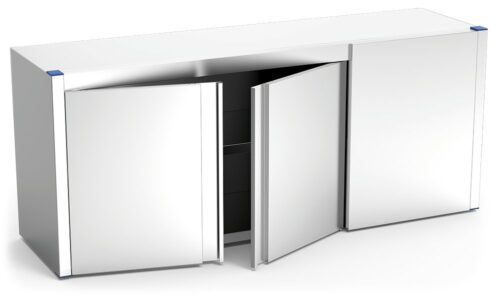 Armario colgante inox de esquina derecha con puertas abatibles Fricosmos 1075x340x660 mm