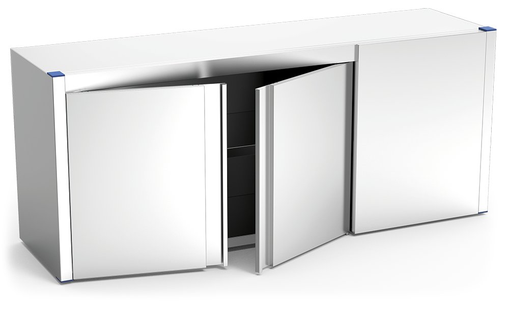 Armario colgante inox de esquina derecha con puertas abatibles Fricosmos 1075x340x660 mm