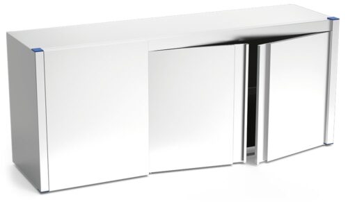 Armario colgante inox de esquina izquierda con puertas abatibles Fricosmos 1075x340x660 mm