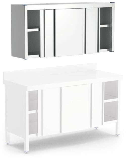 Armario colgante inox de puertas correderas Fricosmos 990x440x660 mm