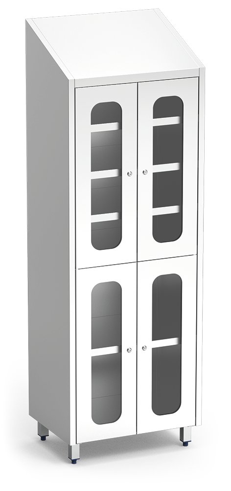 Armario con cerradura y puertas transparentes para medicamentos y utensilios Fricosmos