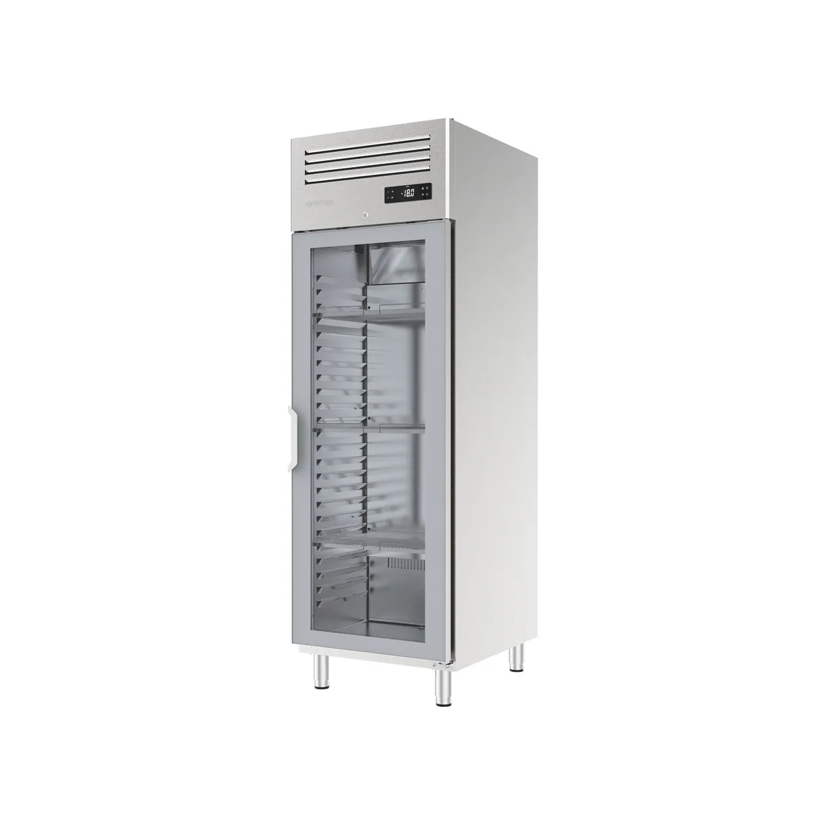Infrico AGB 701 BT CR glass door freezer cabinet, another view