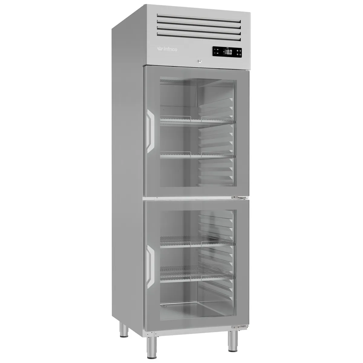 Infrico AGB 702 BT CR glass door freezer cabinet
