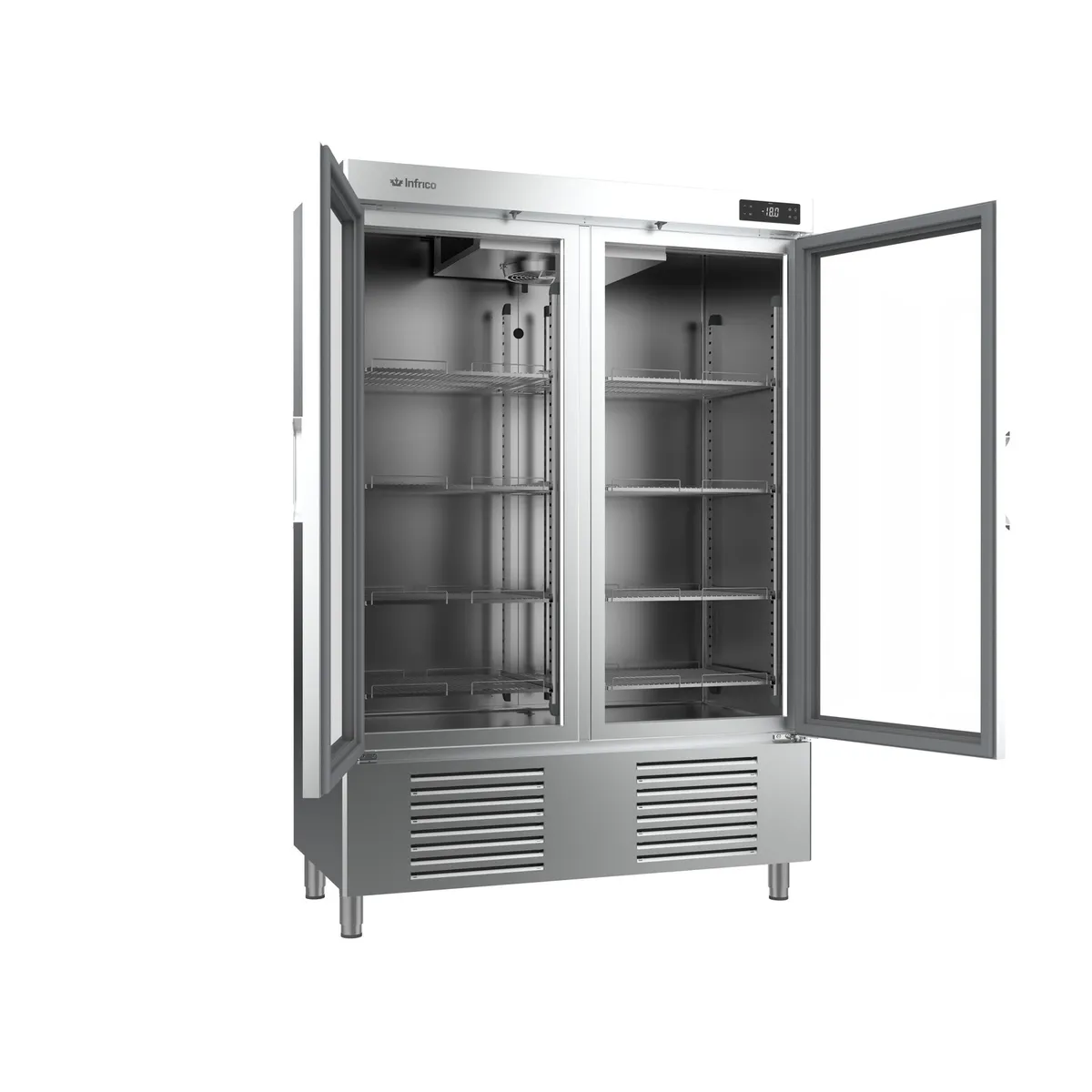 Infrico AN 1002 BT CR glass door freezer cabinet, another view