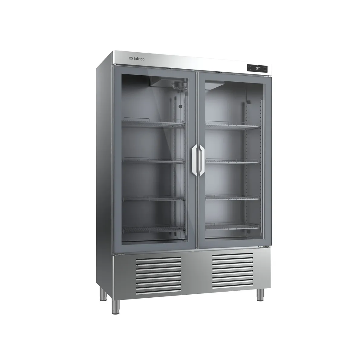 Infrico AN 1002 BT CR glass door freezer cabinet