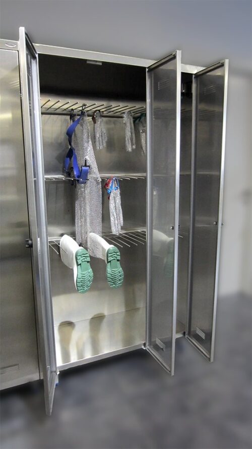 Armario inox desinfectador de utillaje y calzado Fricosmos
