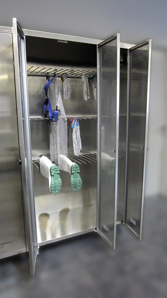 Armario inox desinfectador de utillaje y calzado Fricosmos