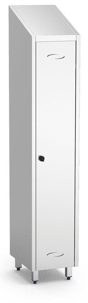 Armario inox para productos de limpieza 1 puerta Fricosmos 370x480x2010 mm