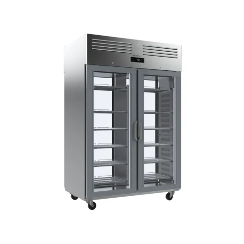 Infrico AGB 1402 PDCR glass door pass-through refrigerated cabinet