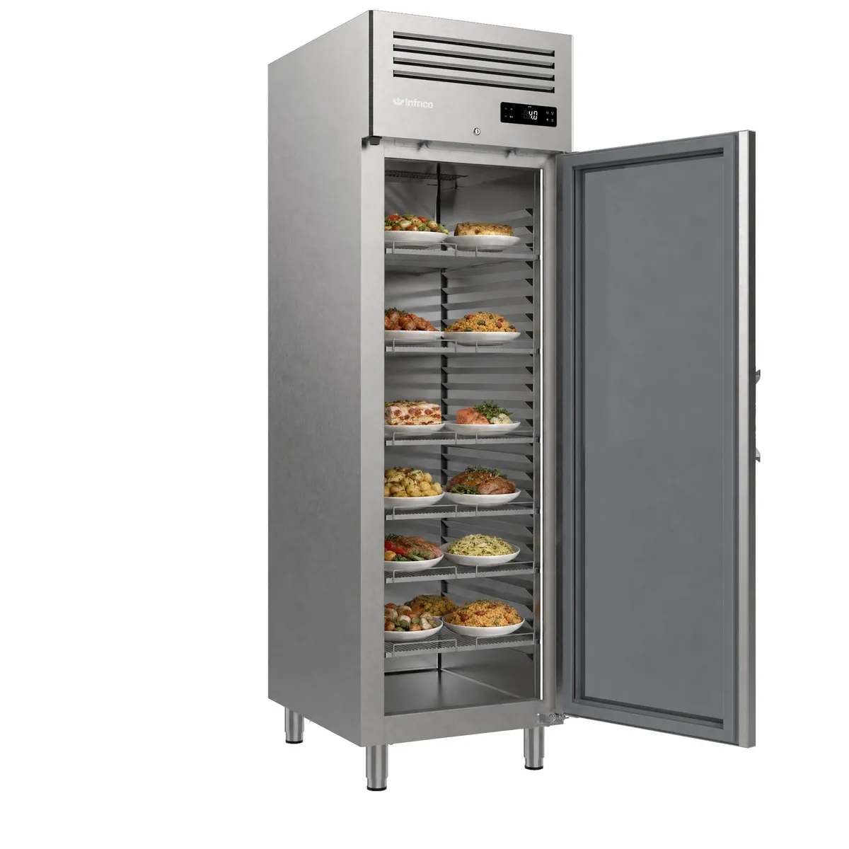 Infrico AGB 701 CR glass door refrigerated cabinet, another view
