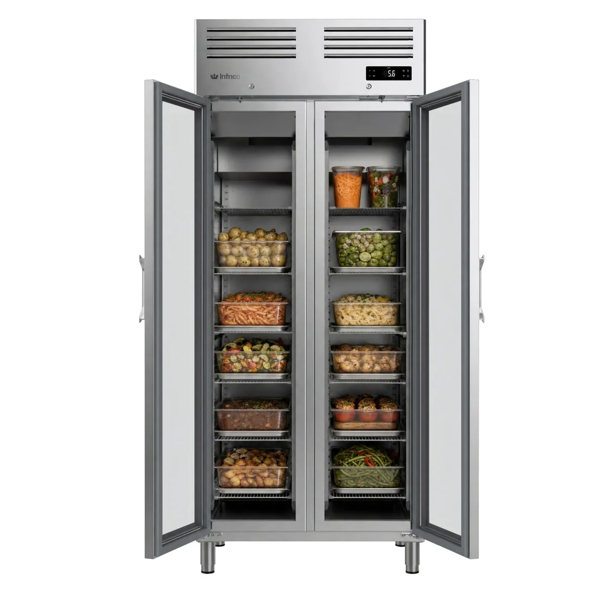 Infrico AGN 600 CR glass door refrigerated cabinet, another view