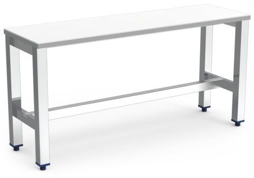 Banco de vestuario en acero inoxidable y polietileno Fricosmos 1000x300x500 mm