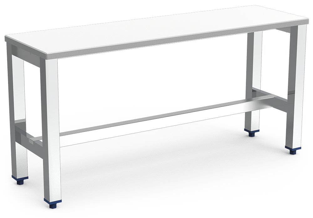 Banco de vestuario en acero inoxidable y polietileno Fricosmos 1000x300x500 mm