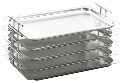 Bandeja inoxidable con asa Fricosmos 354x325x60 mm