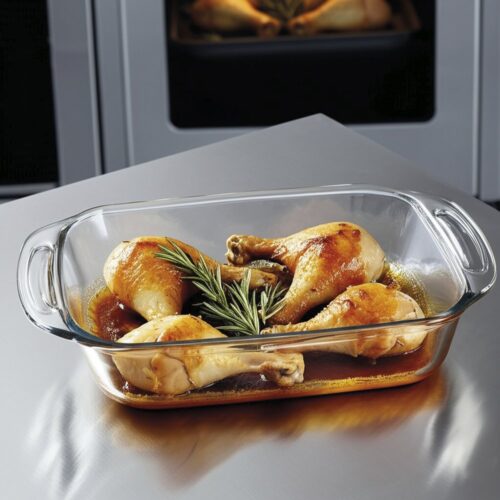 Bandeja para horno rectangular de cristal 3,5 l Fricosmos