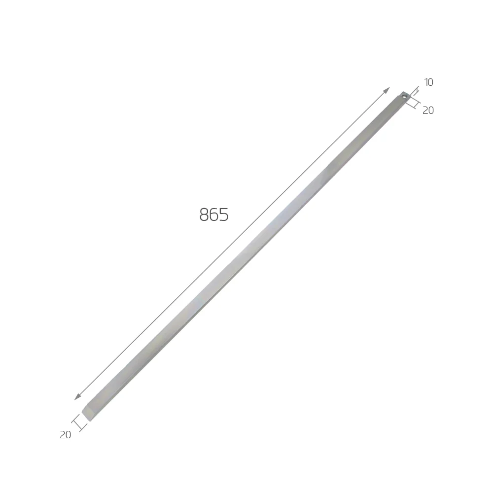 865 mm bar for G-952 latch · view 2