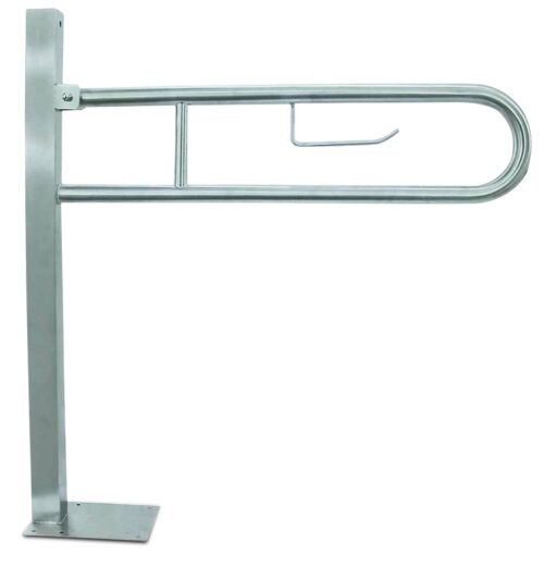 Barra de apoyo inox abatible con anclaje a suelo Fricosmos