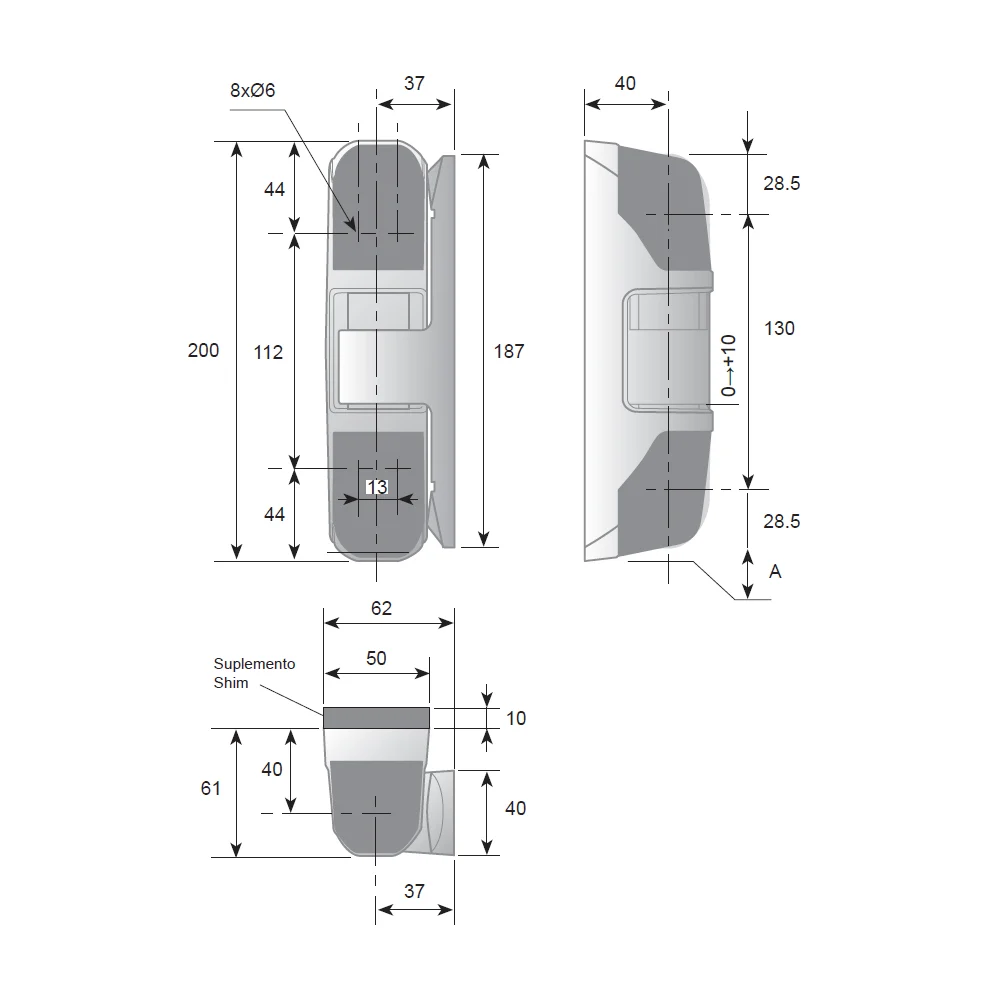 Bisagra 1473-IX inox AISI 304 – imagen 2