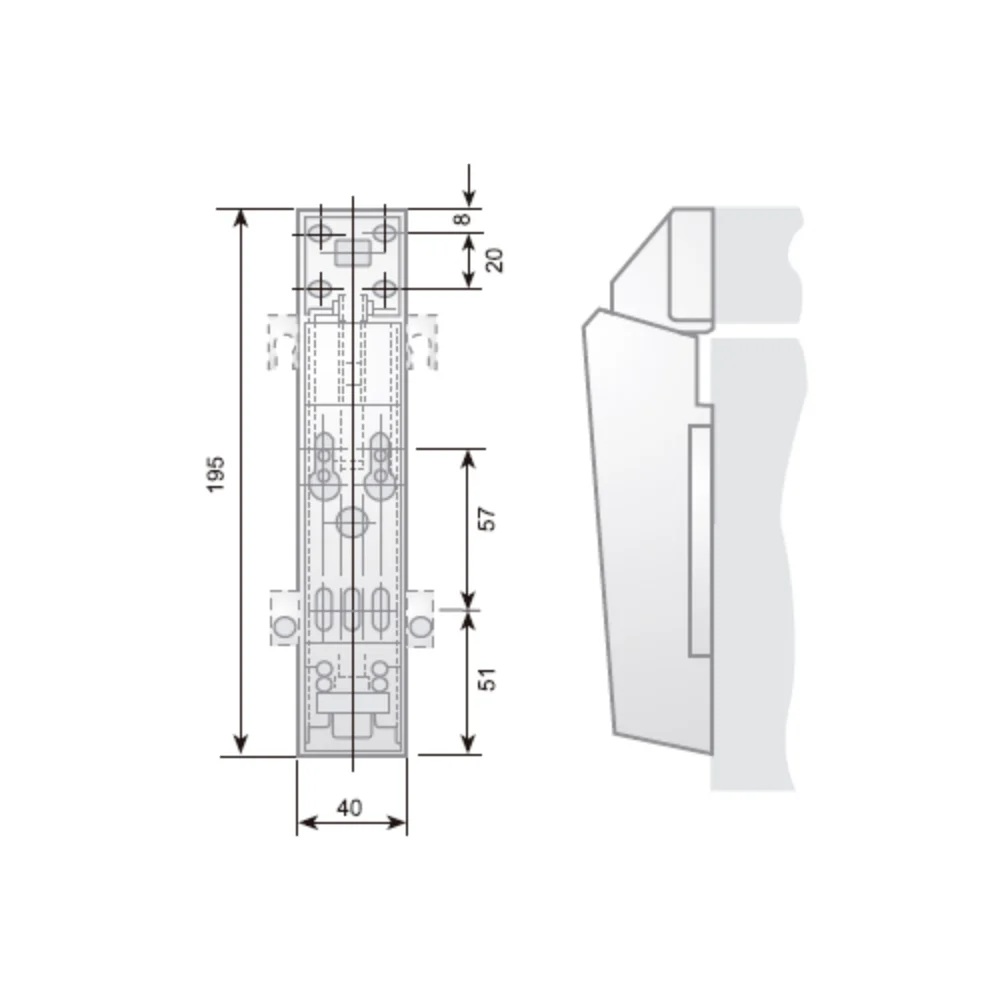 CPE zinc-plated steel chest freezer hinge · view 2