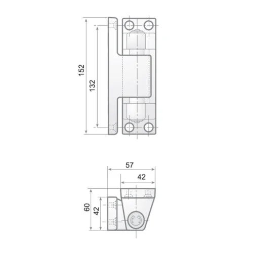 Bisagra G-207 cromada – imagen 2