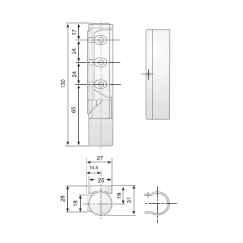 G-430 hinge with ramp · view 2