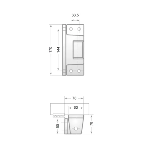 Bisagra I-206 pintada – imagen 2