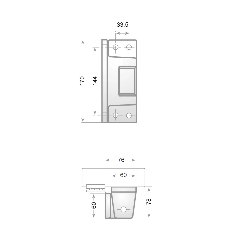 Bisagra I-206 pintada – imagen 2