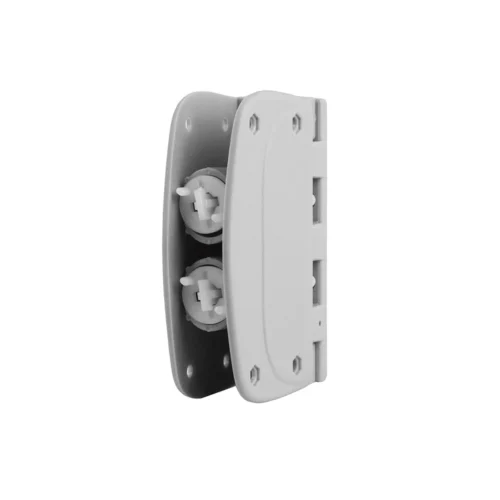 Bisagra de vaivén PL-4551 N de composite gris con regulación, pasador y tornillos de acero inoxidable