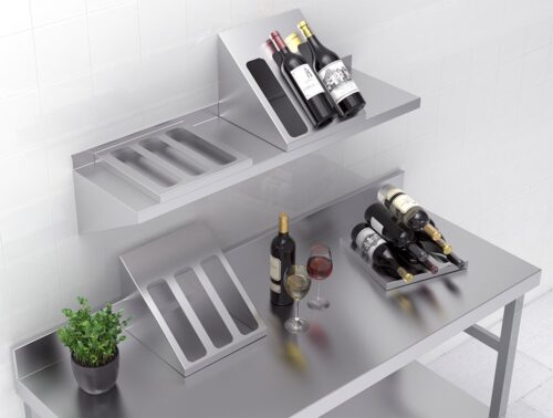 Botellero expositor inox de sobremesa para vino Fricosmos