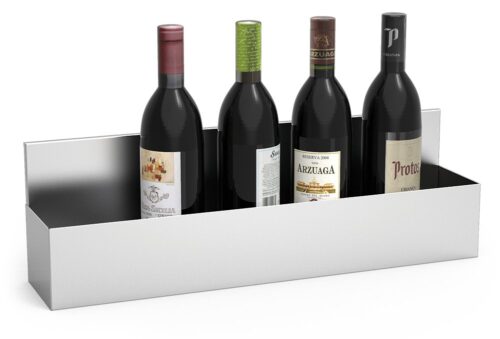 Botellero inox para adosar o sobremesa Fricosmos 575x120x178 mm