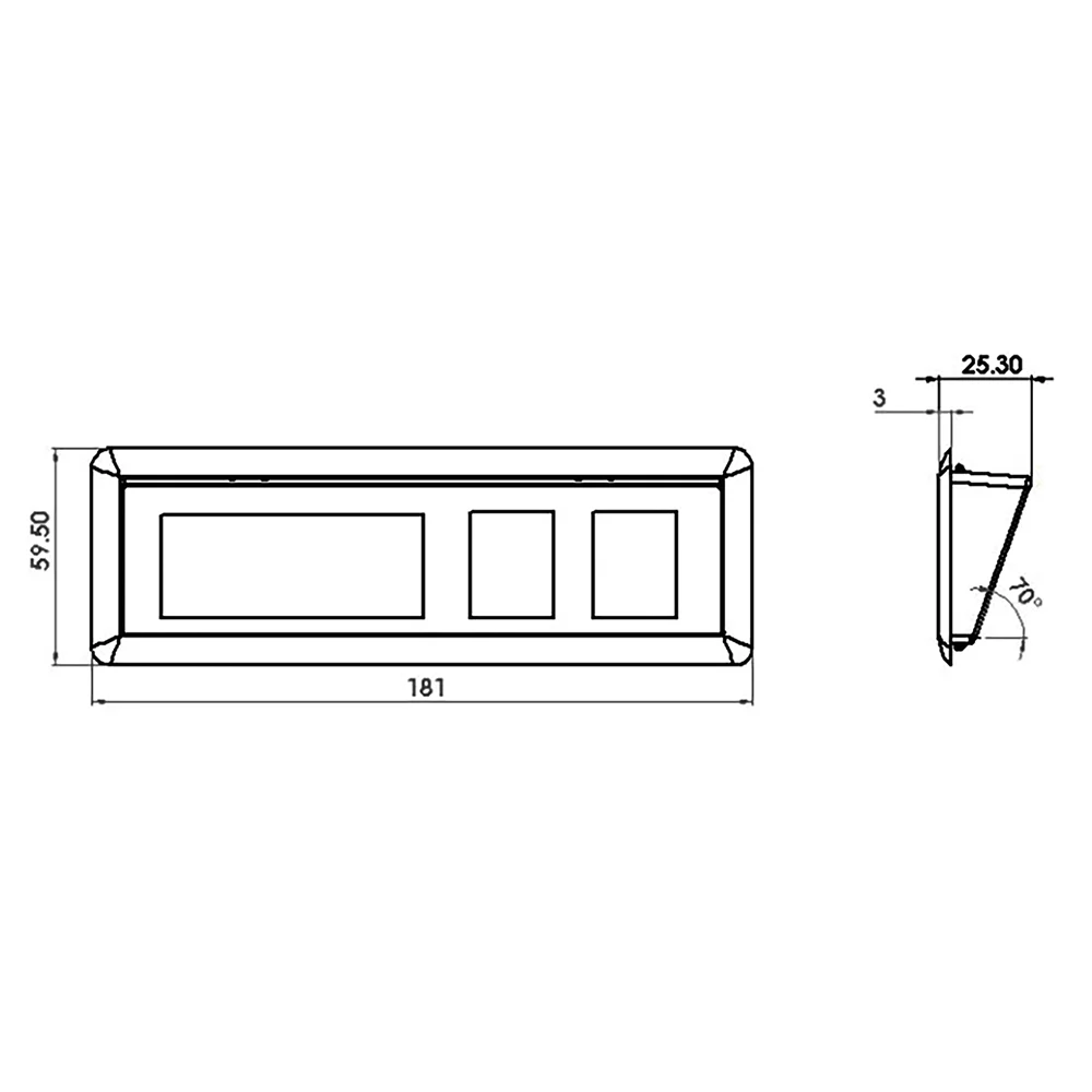 BN-207-2S black control bezel with clear cover · view 2