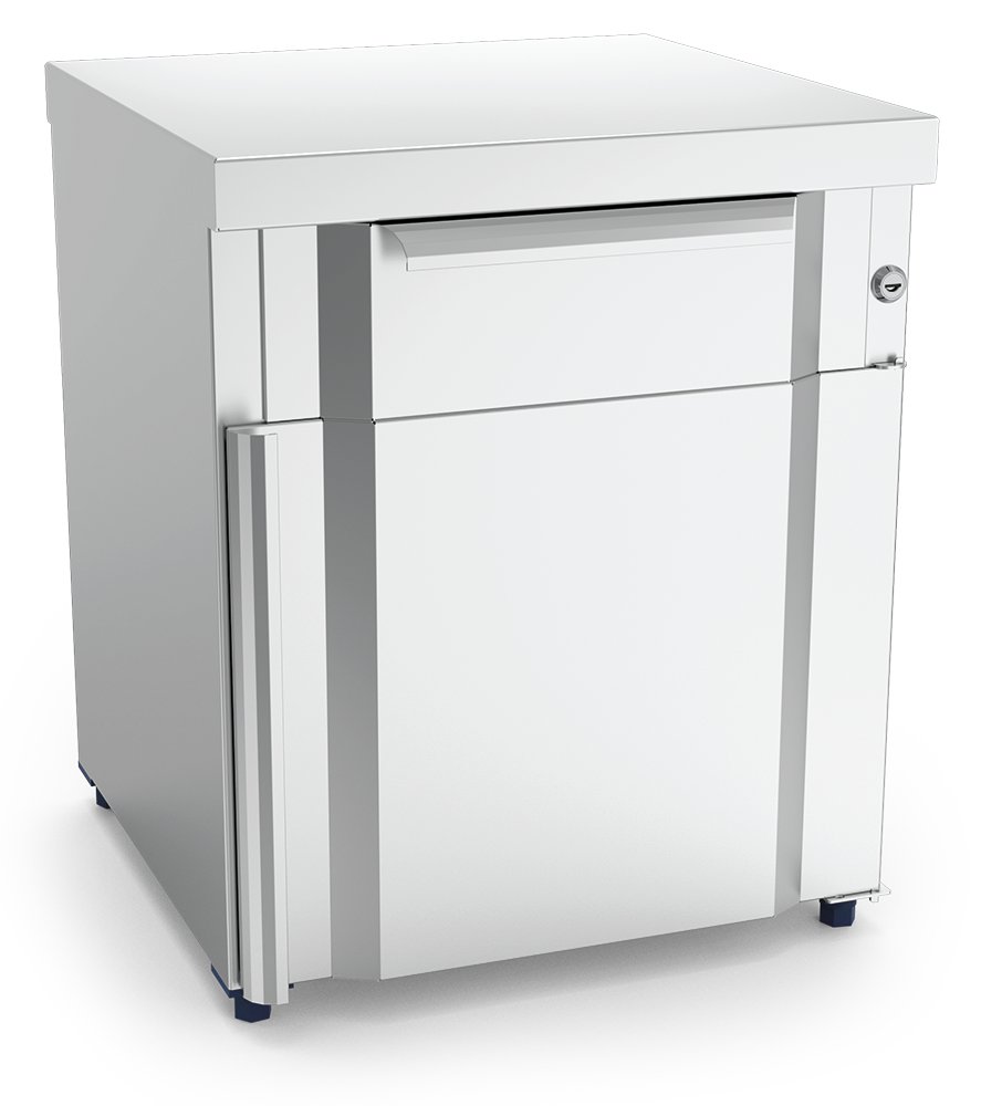 Box modular inox con cajón y puerta Fricosmos 439x423 mm