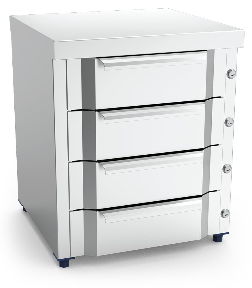 Box modular inox con cuatro cajones Fricosmos