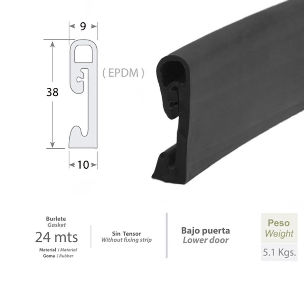 Burlete 2320/967 bajo puerta 24 m – imagen 3
