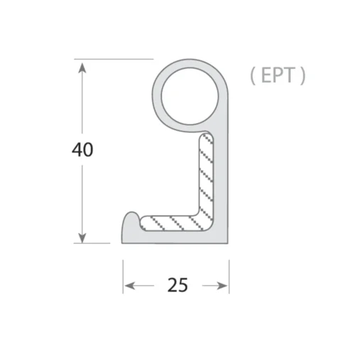 Burlete 3530/516 bajo puerta 1,5 m + tensor 1,44 m – imagen 2
