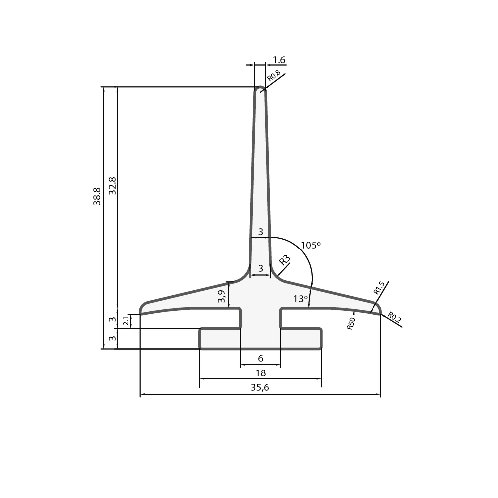 Burlete 5487 perimetral para puerta batiente 4 m – imagen 2