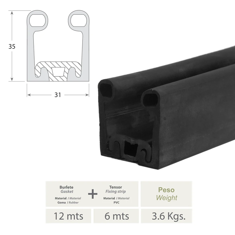 Burlete frontal 3530/511 12 m + tensor 6 m – imagen 3