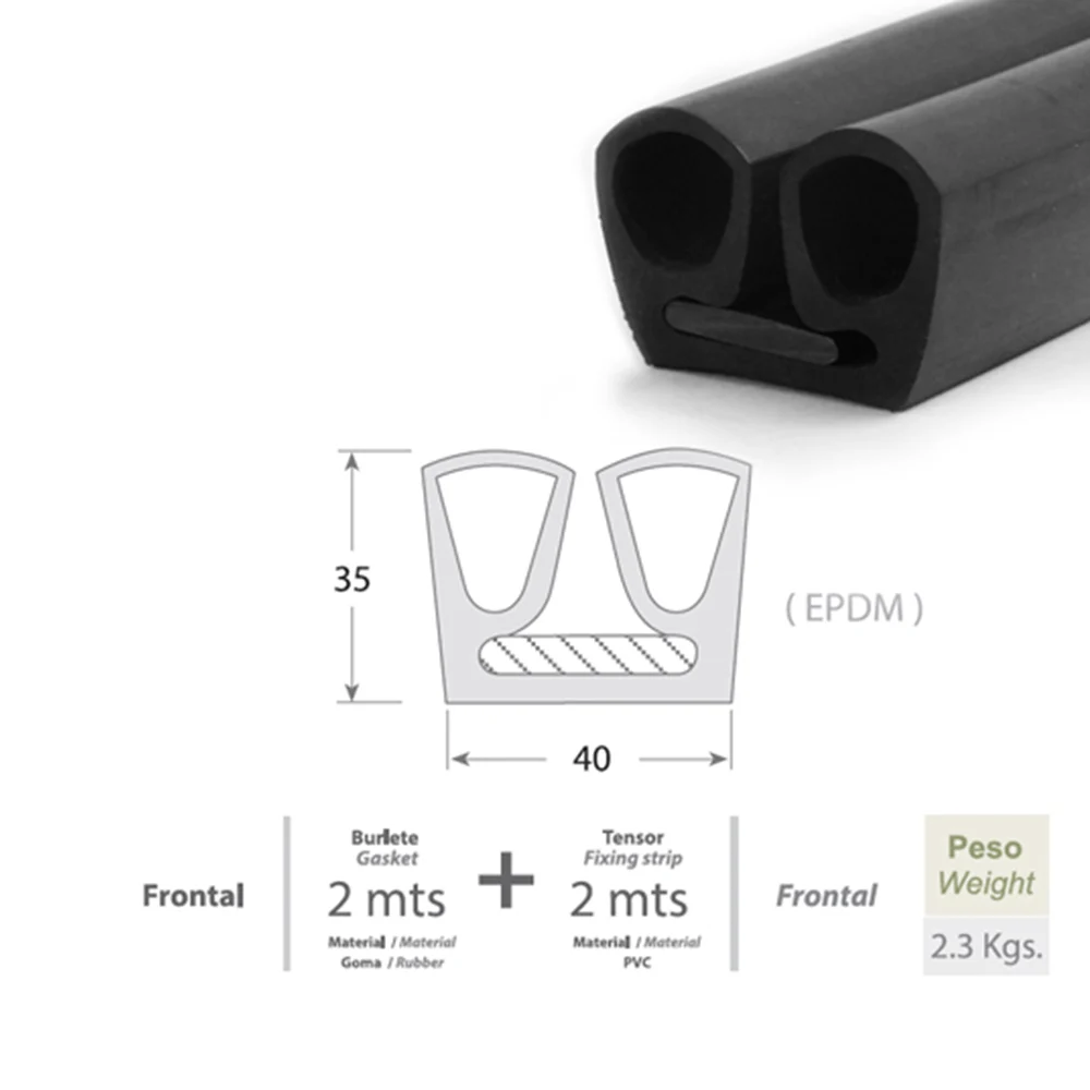 Burlete frontal 501 2 m + tensor 2 m – imagen 3