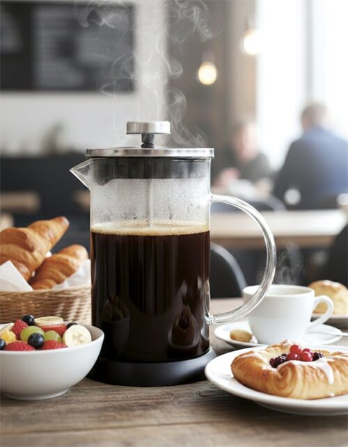 Cafetera de prensa francesa de vidrio borosilicato 600 ml Fricosmos