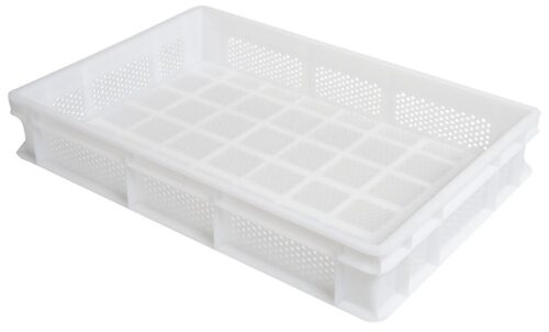 Caja alimentaria apilable perforada para masa Fricosmos