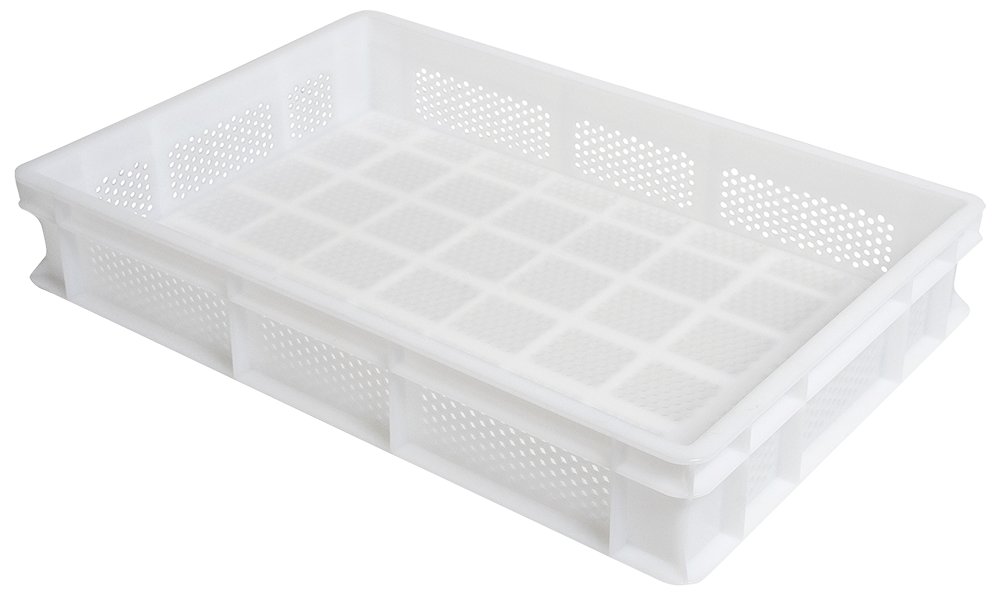 Caja alimentaria apilable perforada para masa Fricosmos