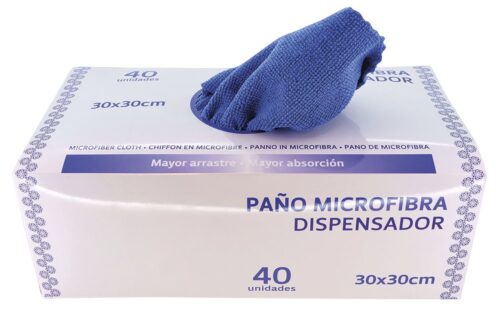 Caja dispensadora de 40 paños de microfibra 300x300 mm Fricosmos
