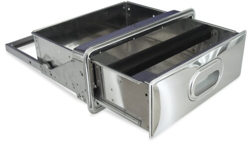 Cajón inox con golpeador para posos de café Fricosmos