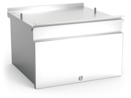 Cajón inox grande acoplado a mueble Fricosmos